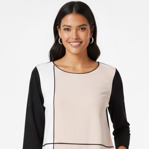 Calvin Klein Tops - Calvin Klein Blush Color Block Top
